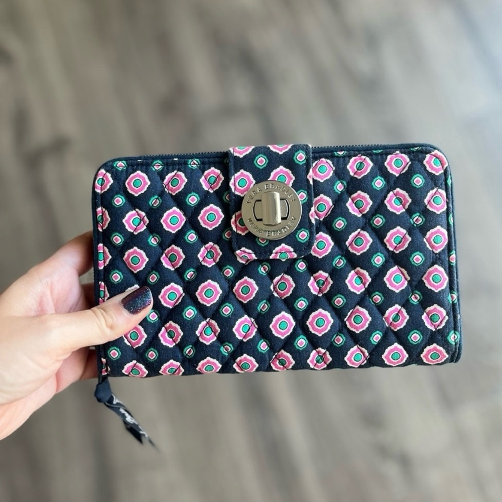 NWOT Vera Bradley Turnlock Wallet • Petal Dots - Picture 8 of 10